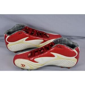 Warrior Burn 2.0 Shoes Mens Size 8.5‎ D Red White Lacrosse Cleats New Balance